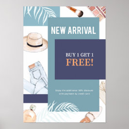 水彩ファッション販売 ポスター