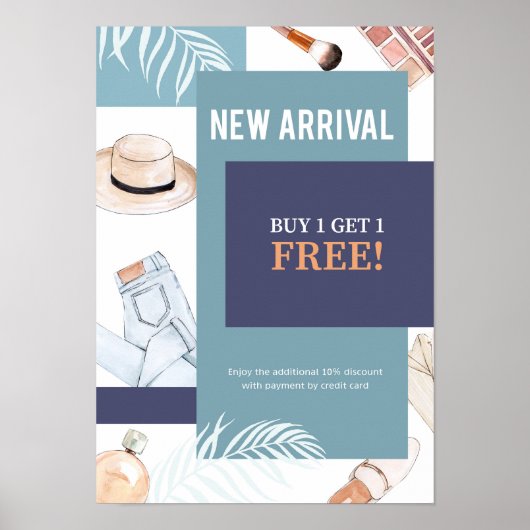 水彩ファッション販売 ポスター (正面)