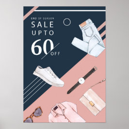 水彩ファッション販売 ポスター