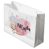 水彩ファッション ラージペーパーバッグ (正面アングル)