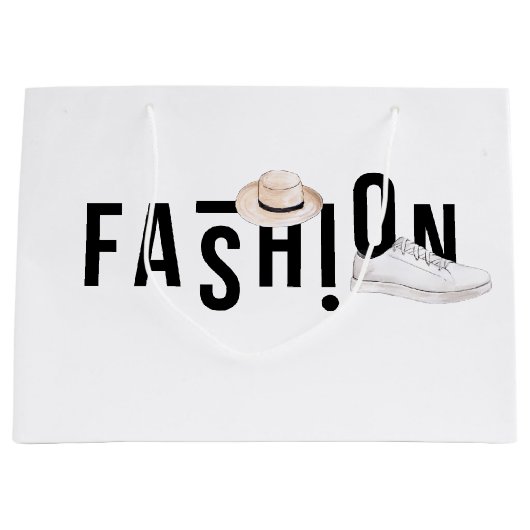 水彩ファッション ラージペーパーバッグ (正面)