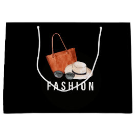 水彩ファッション ラージペーパーバッグ