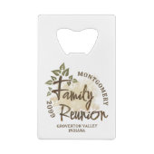 水彩ファミリ懇親会スクリプトツリー名年 クレジットカード栓抜き (裏面)