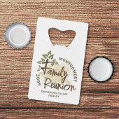 水彩ファミリ懇親会スクリプトツリー名年 クレジットカード栓抜き