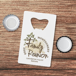 水彩ファミリ懇親会スクリプトツリー名年 クレジットカード栓抜き