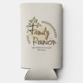 水彩ファミリ懇親会スクリプトツリー名年 スリム缶クーラー (裏面)