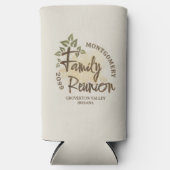 水彩ファミリ懇親会スクリプトツリー名年 スリム缶クーラー (正面)