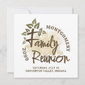 水彩ファミリ懇親会スクリプトツリー名 招待状 (正面)