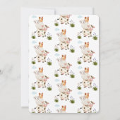 水彩ファンシーな農場の動物のベビーシャワー 招待状 (裏面)