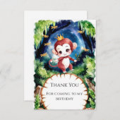 水彩ファンシーサル誕生日 サンキューカード (正面/裏面)