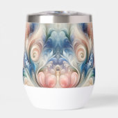 水彩ファンタジーフローラパステルブルー&クリーム (正面)