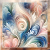 水彩ファンタジーフローラパステルブルー&クリーム ウィンドウサイン (シート2)