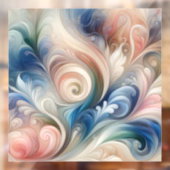 水彩ファンタジーフローラパステルブルー&クリーム ウィンドウサイン (シート2)