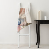 水彩ファンタジーフローラパステルブルー&クリーム シェルパブランケット (インサイチュ)