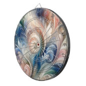 水彩ファンタジーフローラパステルブルー&クリーム ダーツボード (正面右)