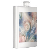 水彩ファンタジーフローラパステルブルー&クリーム フラスク (右)