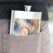 水彩ファンタジーフローラパステルブルー&クリーム フラスク (インサイチュ)