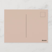 水彩ファンタジーフローラパステルブルー&クリーム ポストカード (裏面)