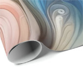 水彩ファンタジーフローラパステルブルー&クリーム ラッピングペーパー (ロールコーナー)