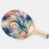 水彩ファンタジーフローラパステルブルー&クリーム 卓球ラケット (横)