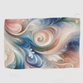 水彩ファンタジーフローラロマンチックパターン ゴルフタオル (横)