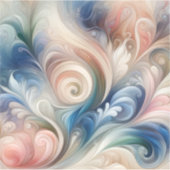 水彩ファンタジーフローラロマンチックパターン シール (正面)