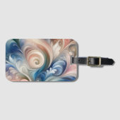 水彩ファンタジーフローラロマンチックパターン ラゲッジタグ (正面横)