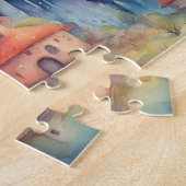 水彩ファンタジーワールドカラフル城 ジグソーパズル (側面)