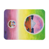 水彩ファンタジー次元ピラミッドの夢の世界 マグネット (横)