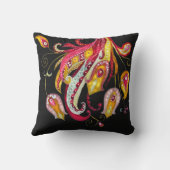 水彩ファンタジー火鳥フェニックス羽根 クッション (裏面)