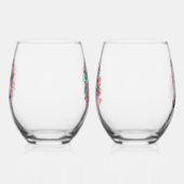 水彩ファンタジー馬頭 ステムなしワイングラス (左)