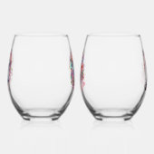 水彩ファンタジー馬頭 ステムなしワイングラス (右)