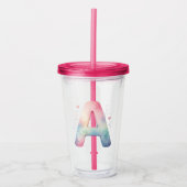 水彩ファンタジー – アクリルパーソナライズされたタンブラー アクリルタンブラー (正面)