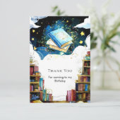 水彩ファンタジー キッズ ストーリーブック 誕生日 サンキューカード (スタンド正面)