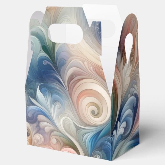 水彩ファンタジー フラワーパステル ブルー＆クリーム フェイバーボックス (オープン)