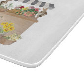 水彩ファーマーズマーケットフローラカートモノグラム カッティングボード (角)