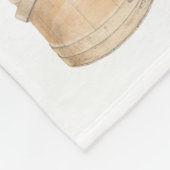 水彩ファーマーズマーケットフローラカートモノグラム フリースブランケット (角)