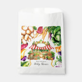 水彩ファーマーズマーケットベビーシャワー フェイバーバッグ (正面)