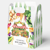 水彩ファーマーズマーケットベビーシャワー フェイバーボックス (オープン)