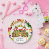 水彩ファーマーズマーケットベビーシャワー ペーパープレート (パーティー)