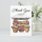 水彩ファーマーズマーケット花屋フローラ サンキューカード (スタンド正面)