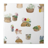 水彩ファーマーズマーケット花籠 タイル (正面)