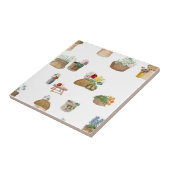 水彩ファーマーズマーケット花籠 タイル (側面)