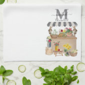 水彩ファーマーズマーケット花車キッチン キッチンタオル (折り畳み)