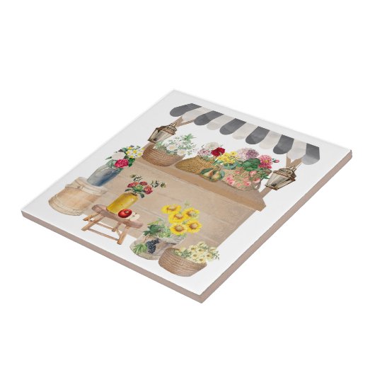 水彩ファーマーズマーケット花車キッチン タイル (側面)