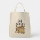 水彩ファーマーズマーケット花車キッチン トートバッグ (裏面)