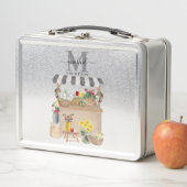 水彩ファーマーズマーケット花車キッチン メタルランチボックス (インサイチュ)