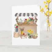 水彩ファーマーズマーケット花車立 カード (黄色い花)