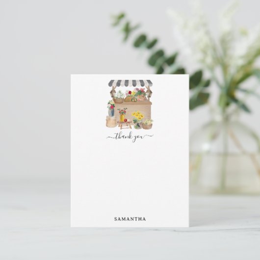 水彩ファーマーズマーケット花車立 サンキューカード (スタンド正面)