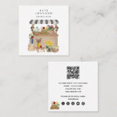 水彩ファーマーズマーケット花車立 スクエア名刺 (正面/裏面)